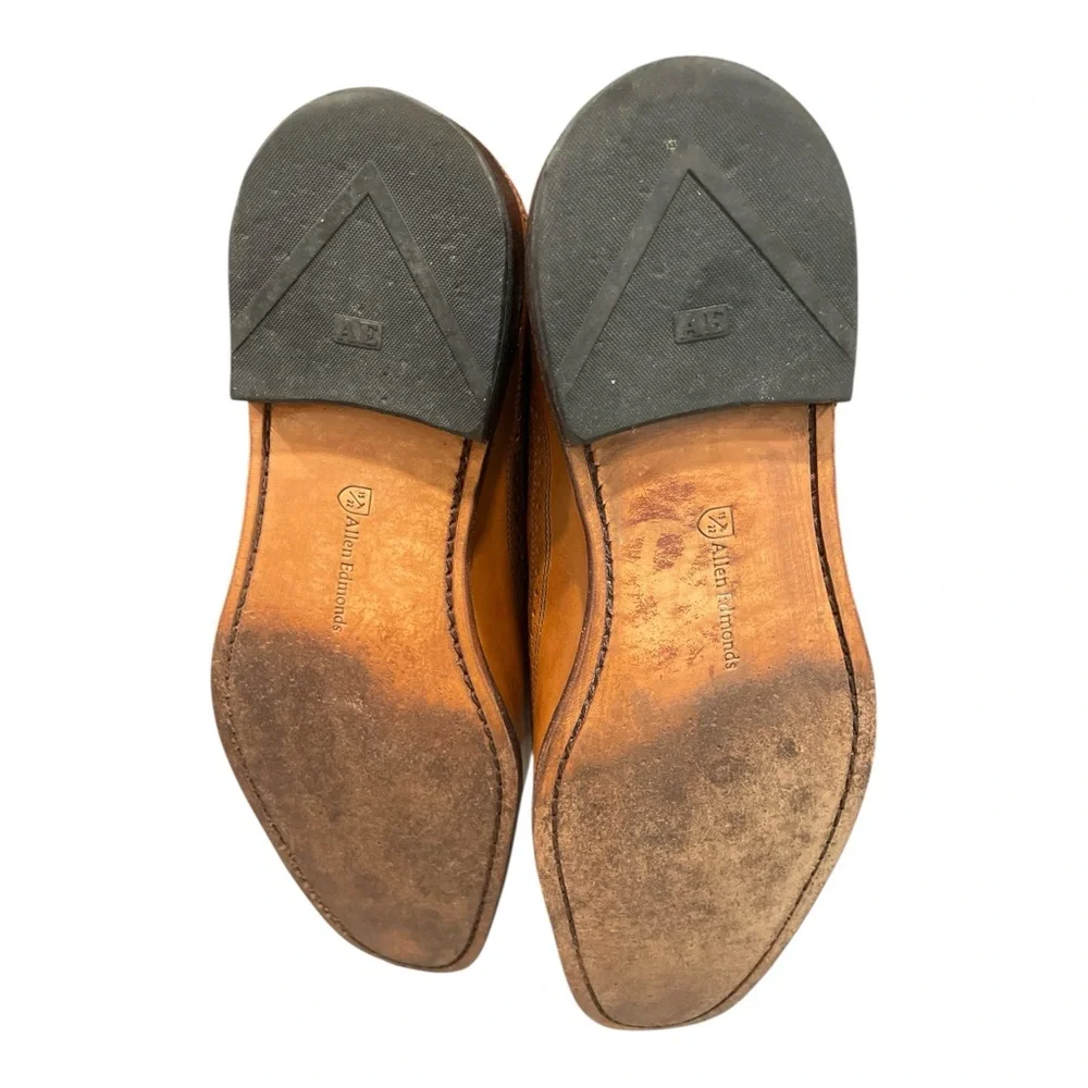 Allen Edmonds Tan Leather Brogue Oxfords 12 D‎